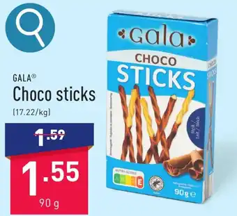 ALDI GALA Choco sticks 90g aanbieding