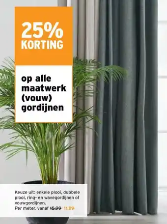 GAMMA Maatwerk (vouw) gordijnen aanbieding