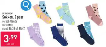 ALDI UP2FASHION Sokken, 2 paar aanbieding