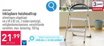 ALDI WORKZONE Inklapbare huishoudtrap aanbieding