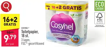 ALDI COSYNEL Toiletpapier, 18 st. aanbieding