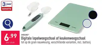 ALDI AMBIANO Digitale lepelweegschaal of keukenweegschaal aanbieding