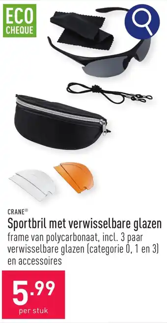 ALDI CRANE Sportbril met verwisselbare glazen aanbieding