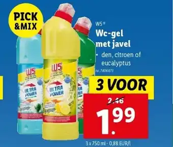 Lidl Wc-gel met javel aanbieding