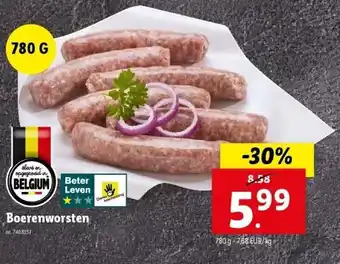 Lidl Boerenworsten aanbieding