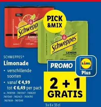 Lidl Limonade aanbieding