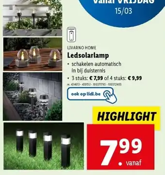 Lidl Ledsolarlamp aanbieding