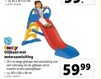 Glijbaan met wateraansluiting