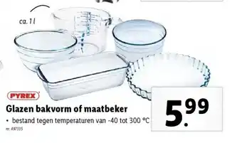 Glazen bakvorm of maatbeker