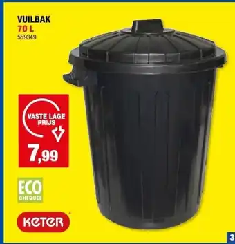 Hubo VUILBAK 70 L aanbieding