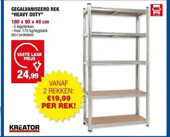 Hubo GEGALVANISEERD REK “HEAVY DUTY” aanbieding