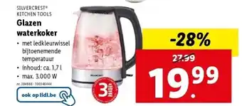 Lidl Glazen waterkoker aanbieding