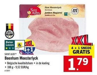 Lidl Beenham Meesterlyck aanbieding