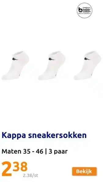 Action Kappa sneakersokken aanbieding