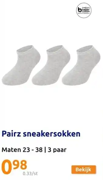 Action Pairz sneakersokken aanbieding