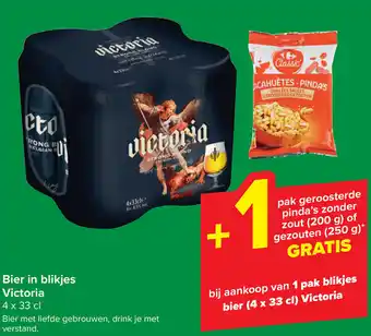 Carrefour Market Bier in blikjes Victoria 4 x 33 cl aanbieding
