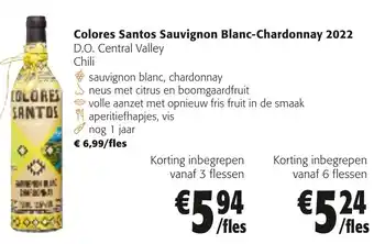 Colruyt Colores Santos Sauvignon Blanc-Chardonnay 2022 aanbieding