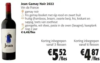 Colruyt Jean Gamay Noir 2022 aanbieding