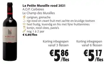 Colruyt La Petite Muraille rood 2021 aanbieding