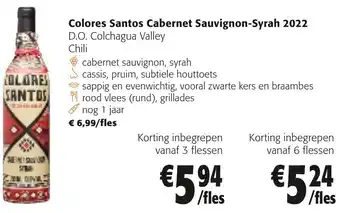 Colruyt Colores Santos Cabernet Sauvignon-Syrah 2022 aanbieding