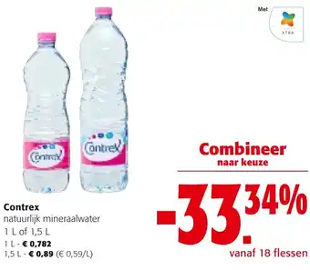 Colruyt Contrex natuurlijk mineraalwater 1L aanbieding