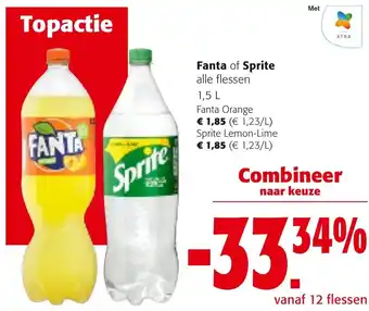 Colruyt Fanta of Sprite 1.5L aanbieding
