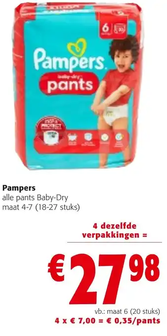 Colruyt Pampers aanbieding