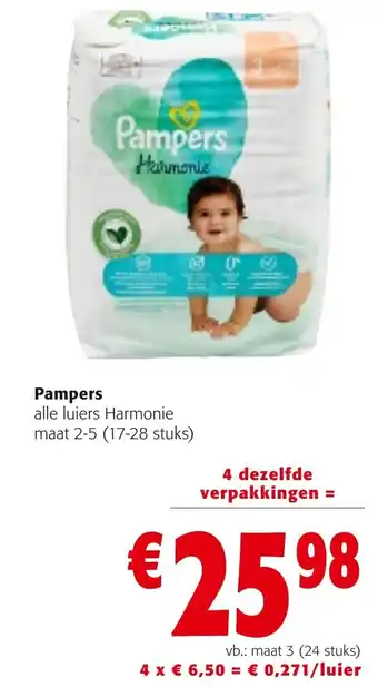 Colruyt Pampers aanbieding
