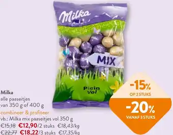 OKay Milka mix paaseitjes vol 350 g aanbieding