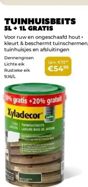 Tuinhuisbeits 5l + 1l gratis