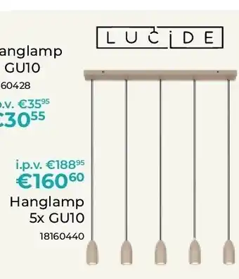 Europoint Hanglamp 5x GU10 aanbieding