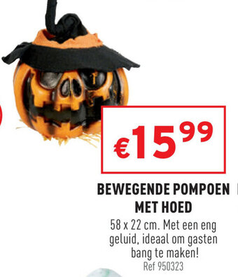 Bewegende Pompoen Met Hoed