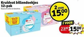 Kruidvat Kruidvat billendoekjes aanbieding