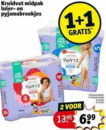 Kruidvat Luierbroekje 5 junior aanbieding