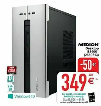 Cora Medion desktop e34001 aanbieding