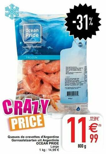 Cora Queues de crevettes d’argentine garnaalstaarten uit argentinïe ocean pride aanbieding