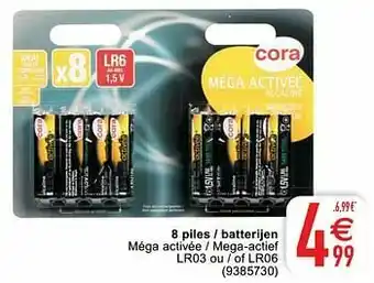 Cora 8 piles - batterijen aanbieding