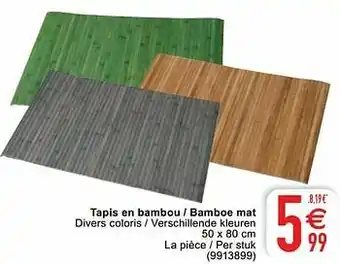 Cora Tapis en bambou - bamboe mat aanbieding