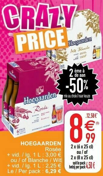 Cora Hoegaarden rosée aanbieding