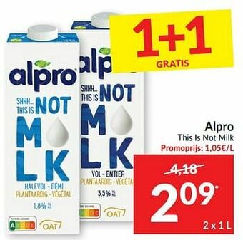 Intermarché Alpro this is not milk aanbieding
