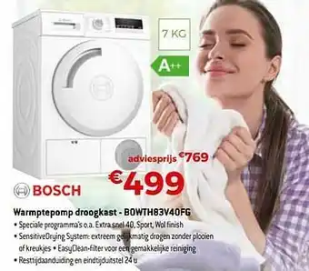 Exellent Bosch warmptepomp droogkast - bowth83v40fg aanbieding