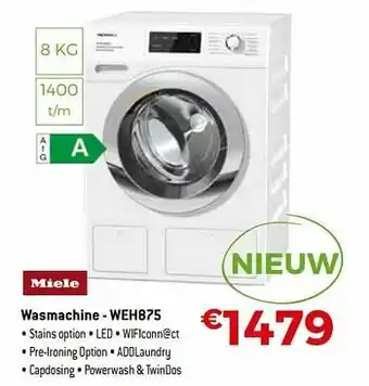 Exellent Miele wasmachine - weh875 aanbieding
