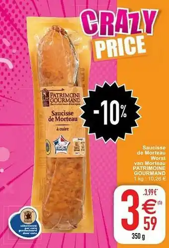 Cora Saucisse de morteau worst van morteau patrimoine gourmand aanbieding