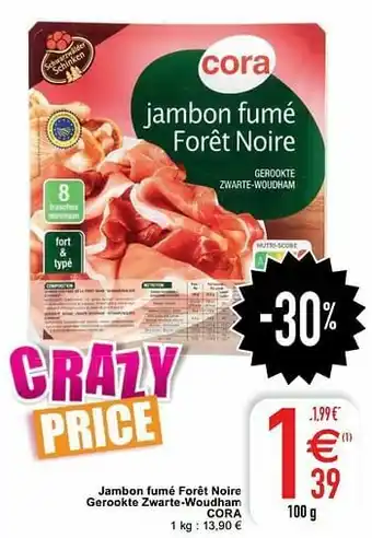 Cora Jambon fumé forêt noire gerookte zwarte-woudham cora aanbieding
