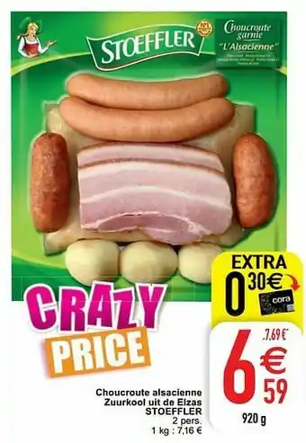 Cora Choucroute alsacienne zuurkool uit de elzas stoeffler aanbieding