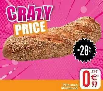 Cora Pain maïs - maïsbrood aanbieding