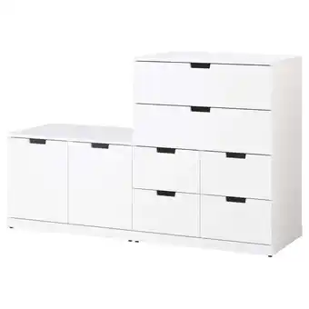Nordli Ladekast 8 lades, wit, 160x99 cm