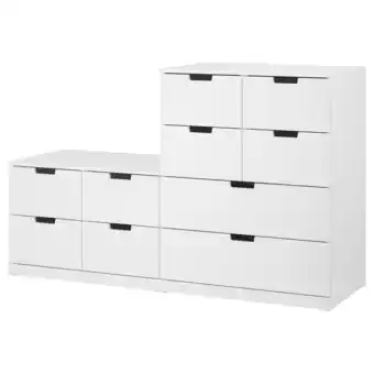 IKEA Nordli Ladekast met 10 lades, wit, 160x99 cm aanbieding