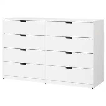 IKEA Nordli Ladekast 8 lades, wit, 160x99 cm aanbieding