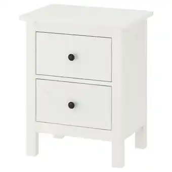 IKEA Hemnes Ladekast 2 lades, wit gebeitst, 54x66 cm aanbieding